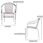 Cadeira Em Aluminio E Fibra Sintetica P/externa 3 Unid.