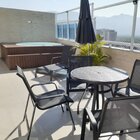 Cadeira Em Alumínio E Tela Sling Lótus  Preta