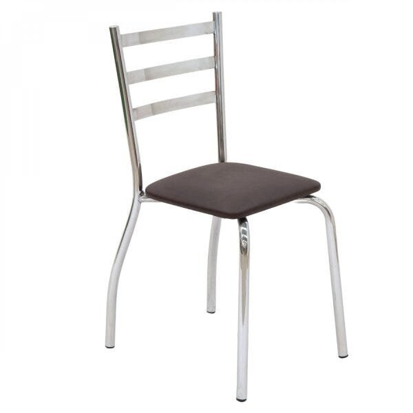 Cadeira Em Alumínio Polido Assento Estofado Móveis Pressa Alu