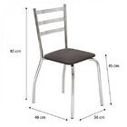 Cadeira Em Alumínio Polido Assento Estofado Móveis Pressa Alu