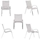 Cadeira Em Junco Colombia 4 Unidades E Mesa Alta Toquio Para