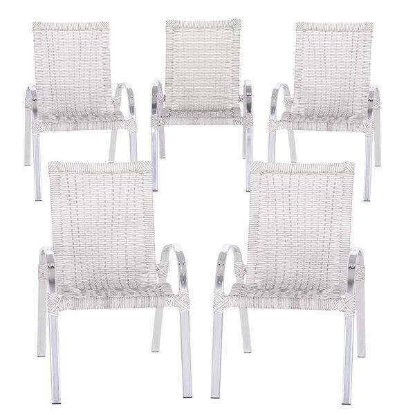 Cadeira Em Junco Colombia 5 Unidades Para Area Externa Em Alu