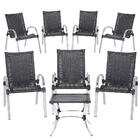 Cadeira Em Junco Colombia 7 Unidades E Mesa Baixa Colombia Pa