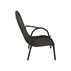 Cadeira Em Junco Infantil Para Varanda/area Luxo Preto Fosco