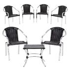 Cadeira Em Junco Toquio 6 Unidades E Mesa Baixa Colombia Para