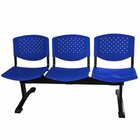 Cadeira Em Longarina 3 Lugares Linha Polipropileno Atenas Azul