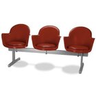 Cadeira Em Longarina 3 Lugares Linha Polipropileno Moon Verme