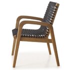 Cadeira Em Madeira E Corda Náutica Com Braço Traço  Stain Jat