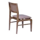 Cadeira Em Madeira Maciça E Encosto Estofado Vicky, Assento C