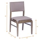 Cadeira Em Madeira Maciça E Encosto Estofado Vicky, Assento C