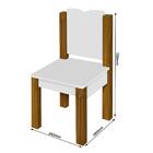 Cadeira Em Mdf Com Pés De Madeira Maciça Capri Branco/mel