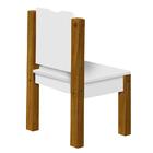 Cadeira Em Mdf Com Pés De Madeira Maciça Capri Branco/mel