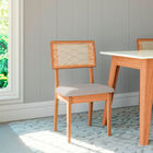 Cadeira Em Mdf Freijó Assento Estofado Césare Bege Encosto Co