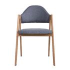 Cadeira Em Metal Estofada Em Linho Suellen Sala Jantar Cinza