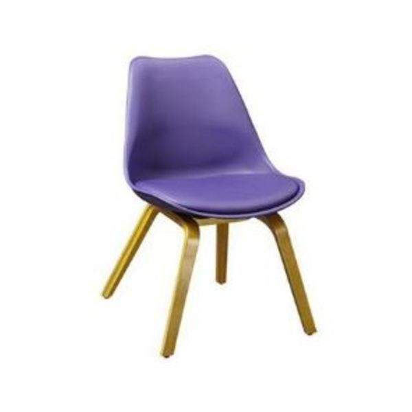 Cadeira Em Polipropileno E Assento Estofado Em Pu Base Madeir