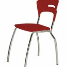 Cadeira Em Polipropileno Linha Banqueta Escritório Candy Verm