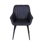 Cadeira Em Pu Com Braço Volga Preto