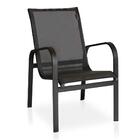 Cadeira Em Tela Sling Com Estrutura Preta