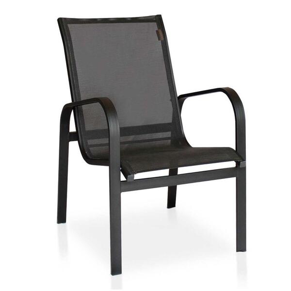 Cadeira Em Tela Sling Com Estrutura Preta