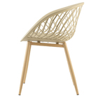 Cadeira Em Tressê Clarice Polipropileno Nude R02 - D'rossi