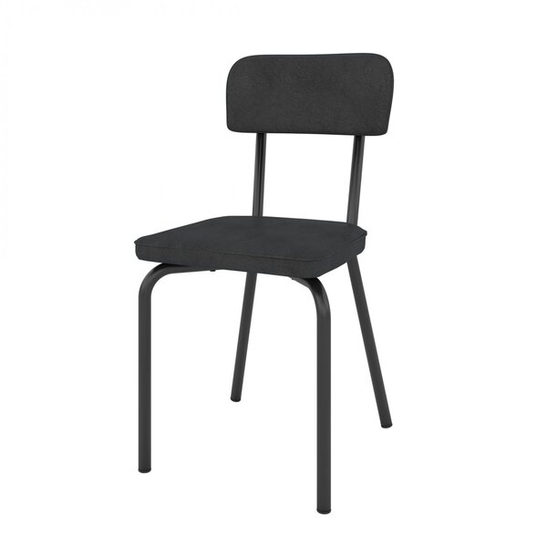 Cadeira Em Tubos De Aço Carbono Pintado, Assento E Encosto Es