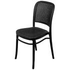 Cadeira Empilhável Amis Polipropileno Preta Assento Preto