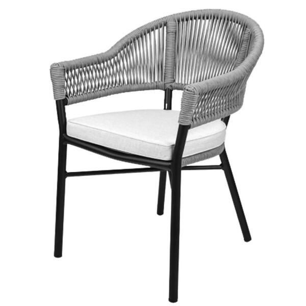 Cadeira Empilhável Área Externa Caraíva Rivatti Alumínio Pret