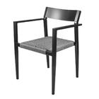Cadeira Empilhável Área Externa Jurerê Rivatti Alumínio Preto