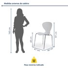 Cadeira Empilhável Base Aço Tubular Flash Cromado/branco