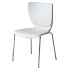 Cadeira Empilhável Base Aço Tubular Mono Branco