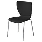 Cadeira Empilhável Base Aço Tubular Mono Preto