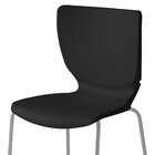 Cadeira Empilhável Base Aço Tubular Mono Preto/prata