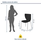 Cadeira Empilhável Base Aço Tubular Mono Preto/prata