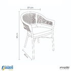 Cadeira Empilhável Caraíva Rivatti Em Aluminio Assento Em Tra