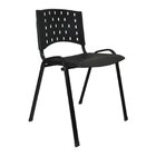 Cadeira Empilhável Fixa Para Escritório Ast Preto