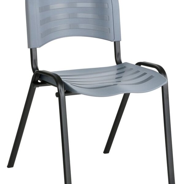 Cadeira Empilhável Iso Linha Polipropileno Iso Cinza