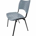 Cadeira Empilhável Iso Linha Polipropileno Iso Cinza Cinza