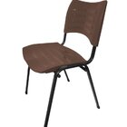 Cadeira Empilhável Iso Linha Polipropileno Iso Marrom