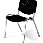 Cadeira Empilhável Linha Polipropileno Atenas Preto