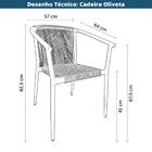Cadeira Empilhável Oliveta Rivatti 57 Cm (largura) Estrutura