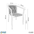 Cadeira Empilhável Oliveta Rivatti 57 Cm (largura) Estrutura