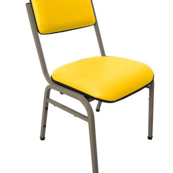 Cadeira Empilhável Para Auditórios Linha Hotel Smart Amarelo