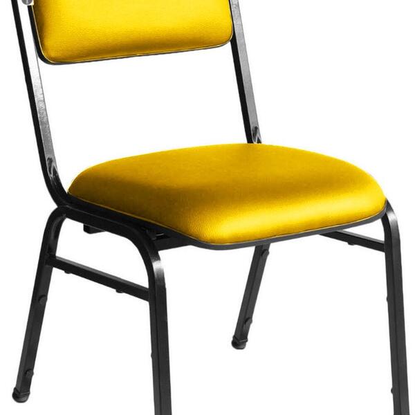 Cadeira Empilhável Para Auditórios Linha Hotel Smart Amarelo