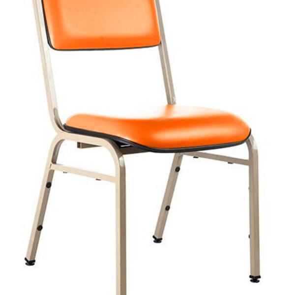Cadeira Empilhável Para Auditórios Linha Hotel Smart Laranja