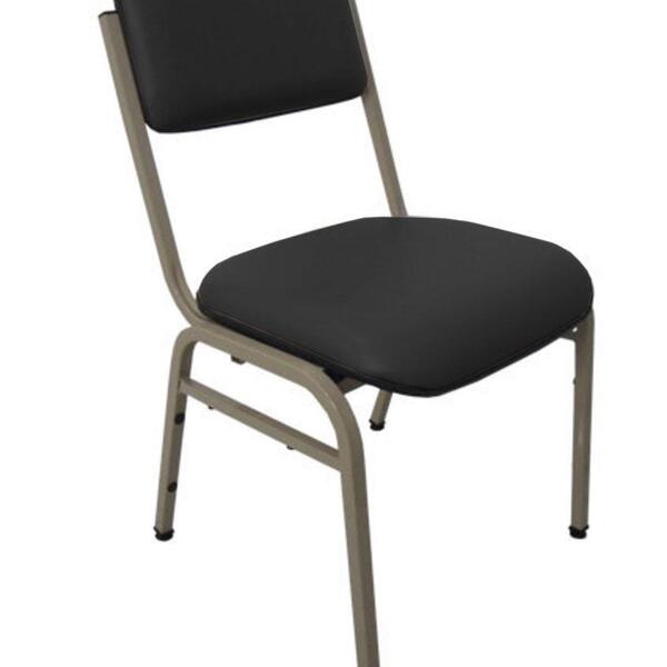 Cadeira Empilhável Para Auditórios Linha Hotel Smart Preto