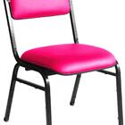 Cadeira Empilhável Para Auditórios Linha Hotel Smart Rosa