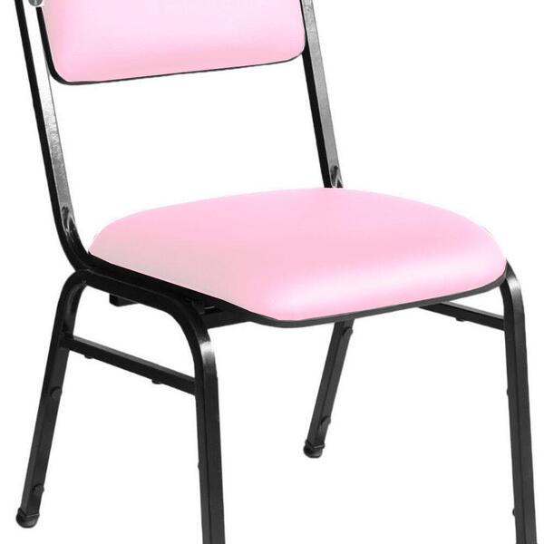 Cadeira Empilhável Para Auditórios Linha Hotel Smart Rosa