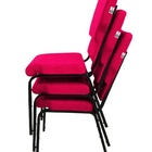 Cadeira Empilhável Para Igrejas Evangélicas Linha Church Rosa