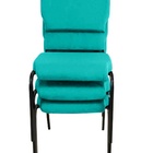 Cadeira Empilhável Para Igrejas Evangélicas Linha Church Verde