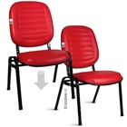 Cadeira Empilhável Para Igrejas Evangélicas Linha Holy Vermel